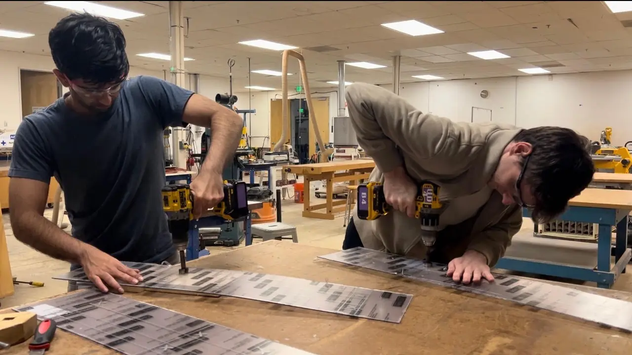 Composite panel fabrication in the Daiyan workshop
